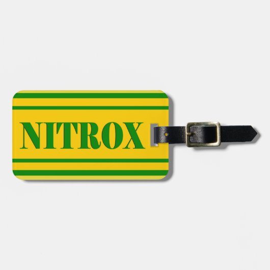NITROX DIVING LOGO NITROX SCUBA DIVER - ラゲッジタグ (正面横)