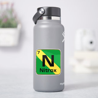 Nitrox Scuba Diver Flag Periodic Table Sticker シール