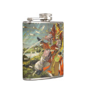 Nitta Yoshisadaの伝説の武士の戦士の戦い フラスク (右)