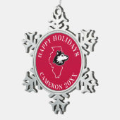 NIUフスキーズ州ラブ スノーフレークピューターオーナメント (右)