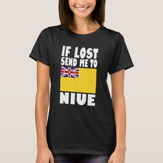 Niue Flag Design  If lost send me to Niue Tシャツ (正面)