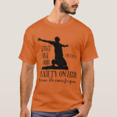 NIV 1 Peter 5:7 Cast All your Anxiety on Him Bible Tシャツ (正面)