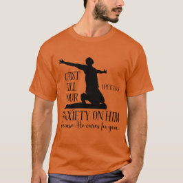 NIV 1 Peter 5:7 Cast All your Anxiety on Him Bible Tシャツ