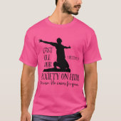 NIV 1 Peter 5:7 Cast All your Anxiety on Him Bible Tシャツ (正面)