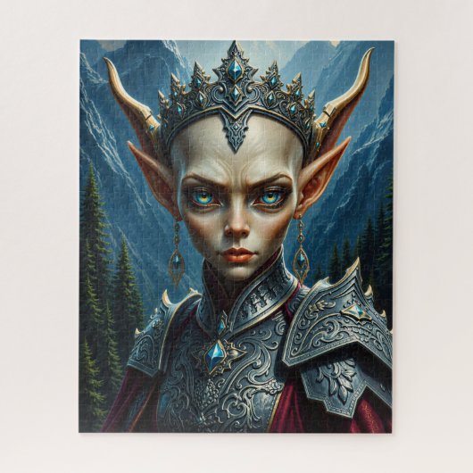 Nivalis Mountain Elf Queen Dark Fantasy ジグソーパズル (縦)