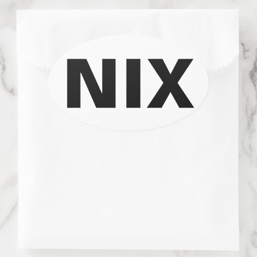 NIX 楕円形シール (バッグ)