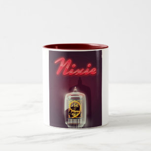 Nixie Tubeビンテージポスター ツートーンマグカップ