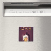 Nixie Tube 'Love'ヴィンテージポスター マグネット (インサイチュ (食洗機))