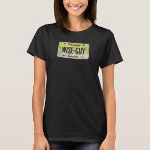NJおもしろい州バニティライセンスプレートワイズガイ Tシャツ