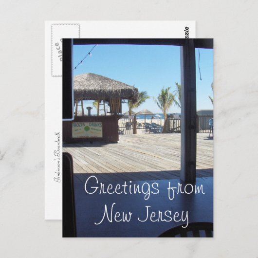 NJからの挨拶 – Point Pleasantビーチ ポストカード (正面/裏面)