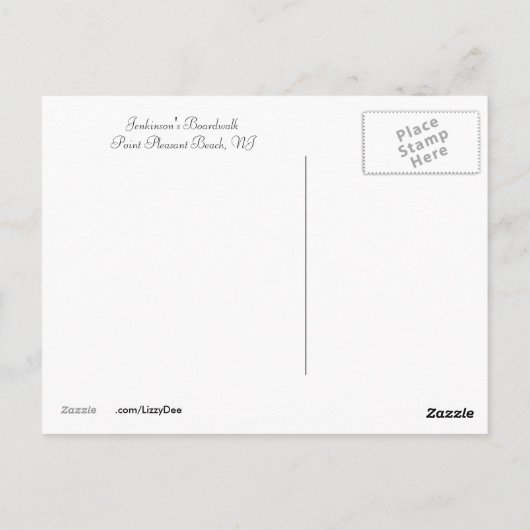 NJからの挨拶 – Point Pleasantビーチ ポストカード (裏面)