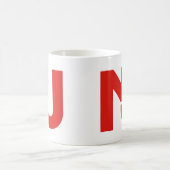 NJのグラフィック(赤い) コーヒーマグカップ (中央)