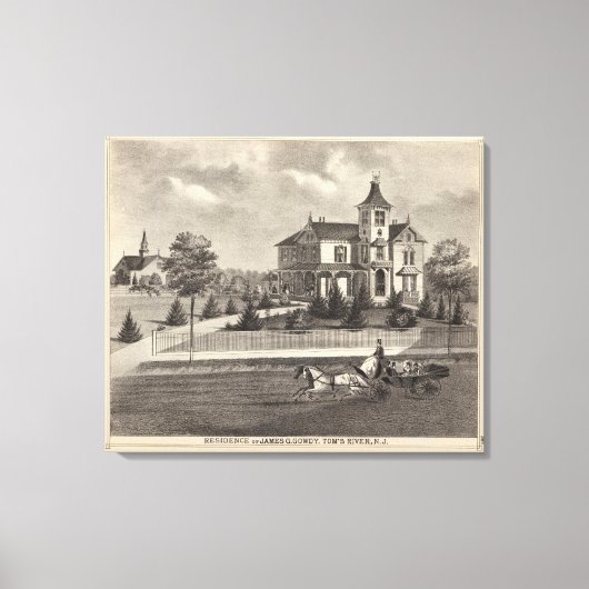 NJトム・リバーJames G Gowdyの邸宅 キャンバスプリント (正面)