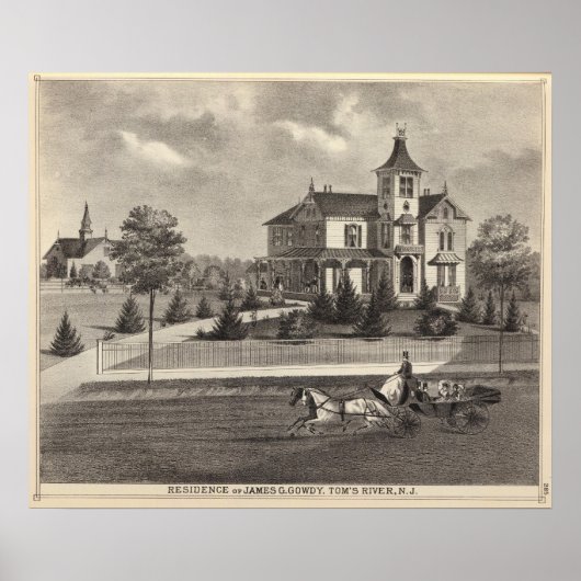 NJトム・リバーJames G Gowdyの邸宅 ポスター (正面)
