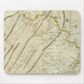 NJバージニア州の最も人が住んでいる地域の地図。PA マウスパッド (正面)