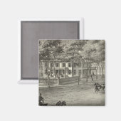 NJマナスクアンにJohn S Rogersのレジデンス マグネット (正面/裏面)