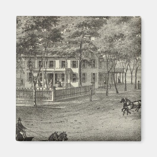 NJマナスクアンにJohn S Rogersのレジデンス マグネット (正面)