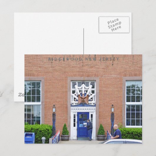 NJ郵便局、Ridgewood ポストカード (正面/裏面)