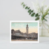 NJ1912年ホボケン鉄道フェリーターミナルヴィンテージ ポストカード (スタンド正面)