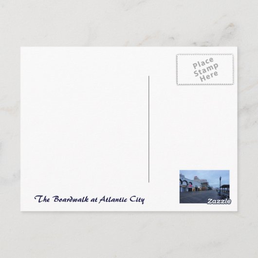 NJ（アトランティックシティ）のボードウォークで ポストカード (裏面)