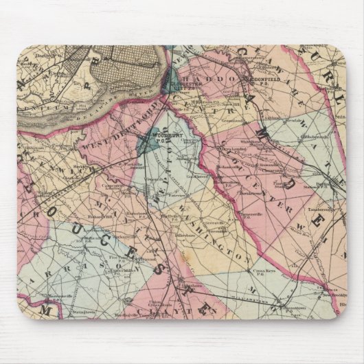 NJ、カムデン、グロスター郡 マウスパッド (正面)