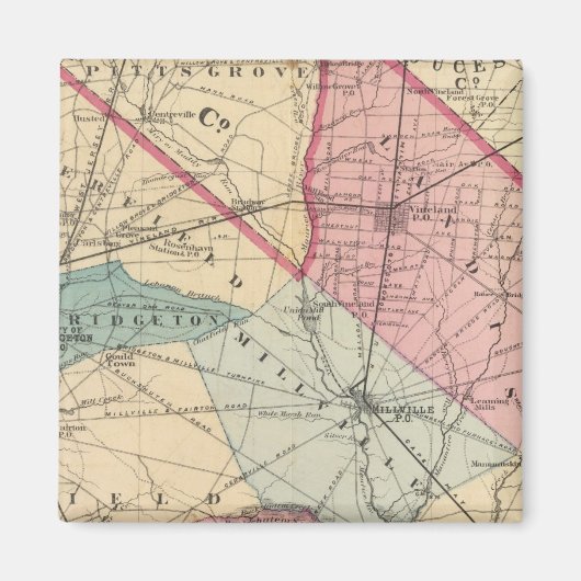 NJ，カンバーランド県 マグネット (正面)