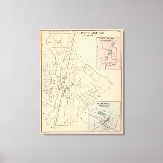 NJ,プレインフィールド キャンバスプリント (正面)