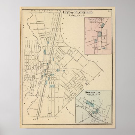 NJ,プレインフィールド ポスター (正面)