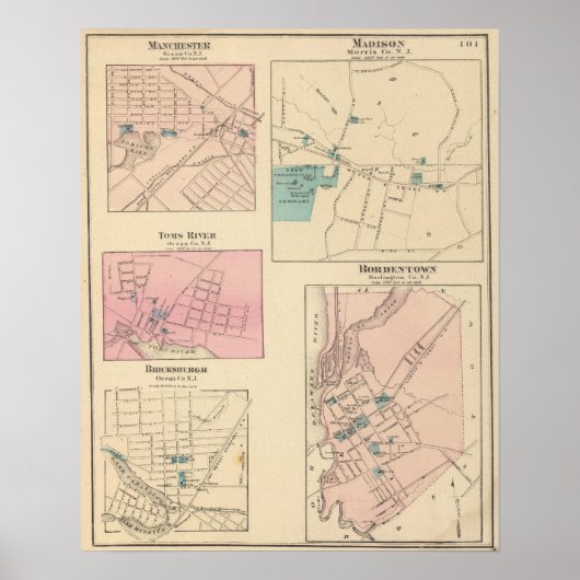 NJ（ボルデンタウン）マディソン ポスター (正面)