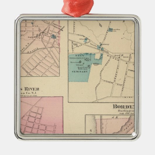 NJ、ボーデンタウン·マディソン メタルオーナメント (正面)