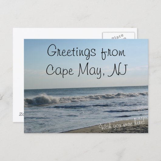 NJ・メイ岬からの挨拶 ポストカード (正面/裏面)
