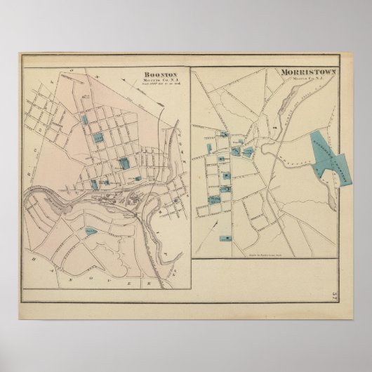 NJ、モリストウン、ボントン ポスター (正面)