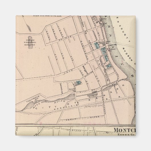 NJ，モンクレア，ベルヴィル マグネット (正面)