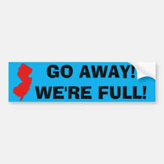 NJ "Go Away! We're Full" sticker バンパーステッカー