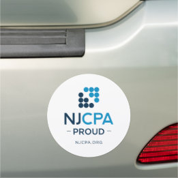 NJCPAカーマグネット-白- NJCPA誇りを持った カーマグネット
