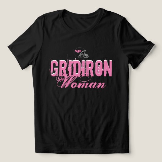 NJF GRIDIRON Edge Chalk Woman トライブレンドTシャツ (デザイン正面)