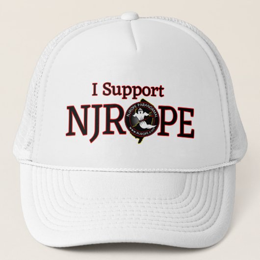 NJROPE...応援しています(赤) キャップ (正面)