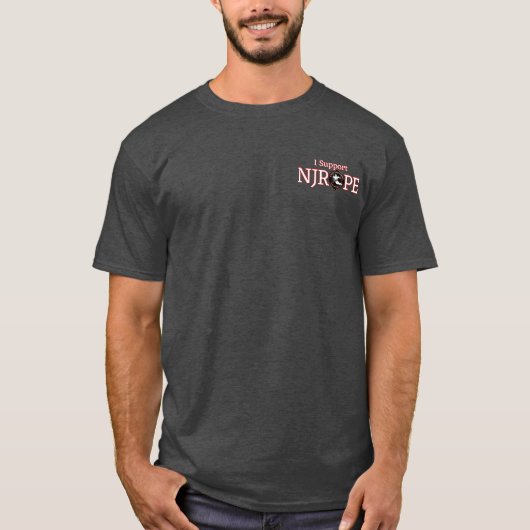 NJROPE...応援しています（赤） Tシャツ (正面)