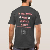 NJROPE...応援しています（赤） Tシャツ (裏面)