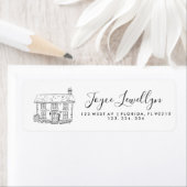 nk ドローイング コテージ 返送先ラベル | 個人用 ラベル (インサイチュ)