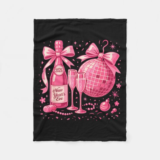 NK ニューヨーク2026年ディスコ新年会パーティー フリースブランケット (正面)