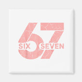 Nk And White Number 67 Jersey Player Uniform #67 F マグネット (正面)