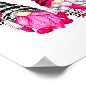 Nk Buffalo Plaid And Heart Balloons Valentines D ポスター (角)