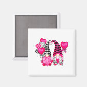 Nk Buffalo Plaid And Heart Balloons Valentines D  マグネット (正面/裏面)