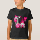 Nk Buffalo Plaid And Heart Balloons Valentines D  Tシャツ (正面)