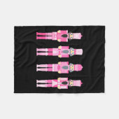 Nk Christmas Nutcracker Squad Ballet Dance Matchin フリースブランケット (正面(横))