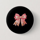 Nk Coquette Bow Christmas Gingerbread Man Girly Xm 缶バッジ (正面)