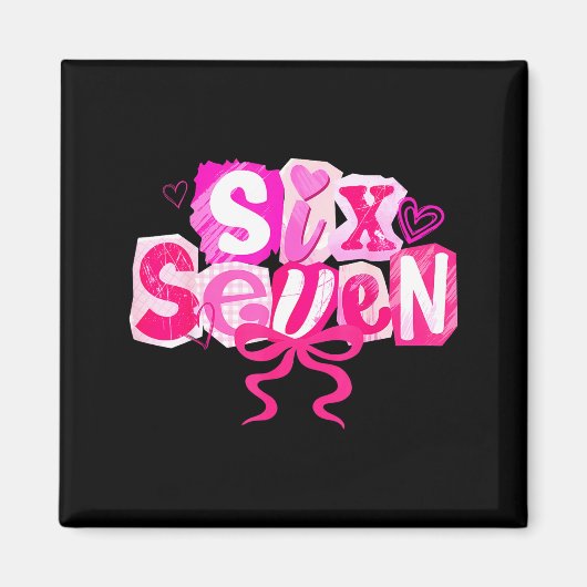 Nk Coquette Valentine Six Seven Bow 6 7 Meme Women マグネット (正面)