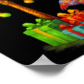 Nk Flamingo Christmas Palm Tree Trocal Xmas  ポスター (角)