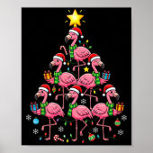 Nk Flamingo Christmas Tree Santa Flamingo Holiday ポスター (正面)